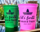 Let 39 s Fiesta Cups, Fiesta Party Cups, Mexican Fiesta Cups, Plastic Party Cups, Personalized Cups, Engagement Party Cups, Custom Wedding Cups