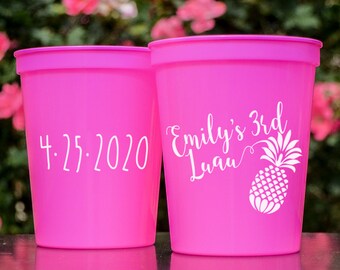 Frosted Cup Custom Cups We Got Lei/'d Frosted Cup Hawaiian Wedding Cup Personalized Cups Wedding Cup Pineapple Cups 1762 Hawaii Cup