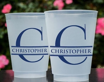 Custom Frost Flex Cups, Shatterproof Cups, Frosted Plastic Cups, Personalized Frosted Cups, Wedding Reception, Engagement Party, Custom Gift