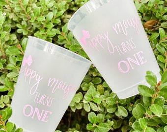 First Birthday Shatterproof Party Cups, Personalized Plastic Party Cups, Birthday Party Cups, First Birthday, 1st Birthday Printed Cup Favor