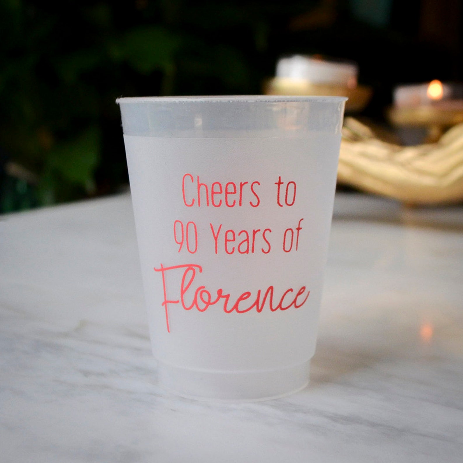 90th Birthday Party Cups Cheers to 90 Years Birthday Party Etsy