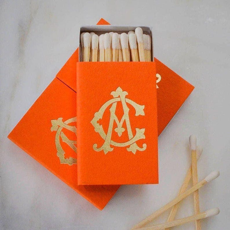 Personalized Wedding Matches - Monogram Matchbox, Custom Matchbox, Sparkler Send Off Matches, Wedding Favor Matches, Party Favors image 9
