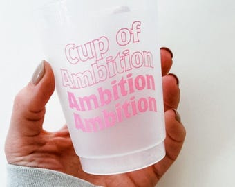 Custom Fun Phrase Frost-Flex Party Cups, Personalized Cups, Shatterproof Cups, Engagement Party, Printed Party Cups, Shatterproof Event Cups