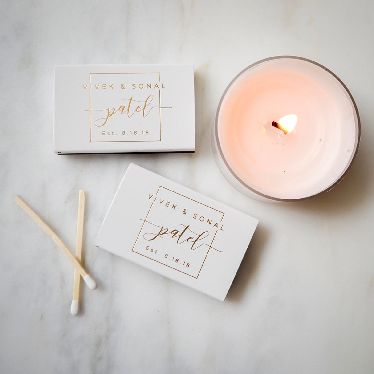 Personalized Wedding Matchbox Favors Custom Printed Matches Etsy