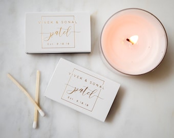 Personalized Wedding Matchbox Favors, Custom Printed Matches, Monogrammed Matchbook, Gold Foil Sparkler Send Off Matches, Cigar Bar Matches
