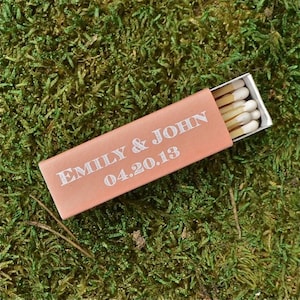Personalized Lipstick Matchboxes, Custom Wedding Favors, Personalized Wedding Matches, Sparkler Send Off Matches, Printed Cigar Bar Matches
