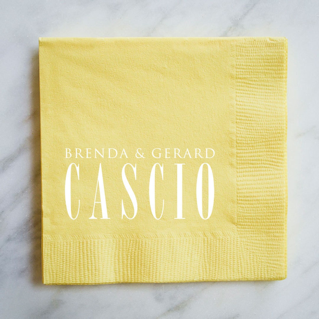 Personalized Names Cocktail Napkins, Custom Cocktail Napkins, Home Bar