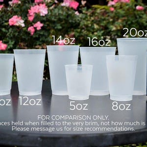 Full Color Shatterproof Cups, Frosted Full Color Printed Party Cups, Wedding Cups, Full Color Favors, 16 oz Frost Flex Cups, Party Cups image 3