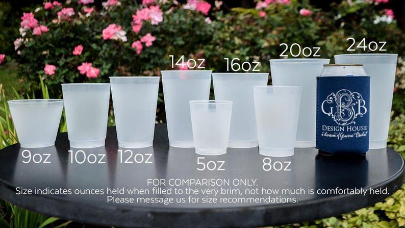 Full Color Shatterproof Cups, Frosted Full Color Printed Party Cups, Wedding Cups, Full Color Favors, 16 oz Frost Flex Cups, Party Cups image 3
