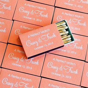 A Perfect Match - Personalized Matches, Custom Wedding Matchboxes, Personalized Printed Wedding Favors, Sparkler Send Off