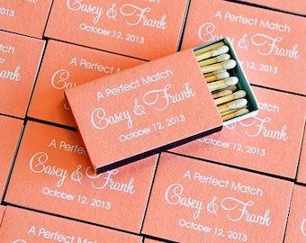 A Perfect Match - Personalized Matches, Wedding Matches, Send Off, Rehearsal Dinner, Party Favor, The Perfect Match, Couple Matchbox