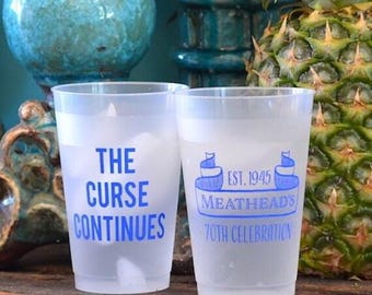Custom Printed Plastic Party Cups, Personalized Wedding cups, Party Favors, Wedding Favors, Engagement Party, Monogrammed, Last Name Favor