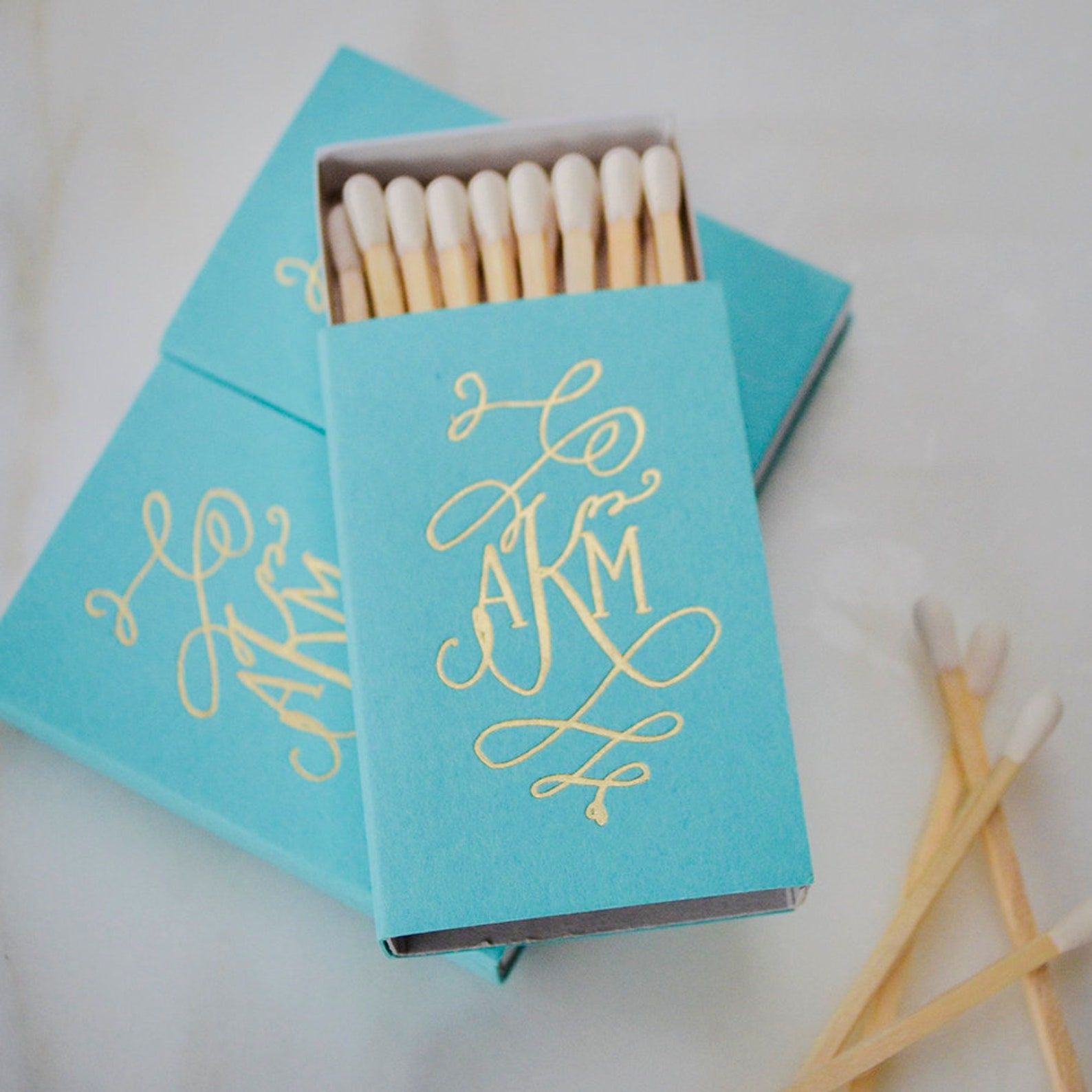 Foil Printed Last Name Matchboxes Personalized Matchboxes Etsy