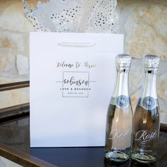 Custom Wedding Gift Bags Hotel Guest Welcome Gifts Etsy