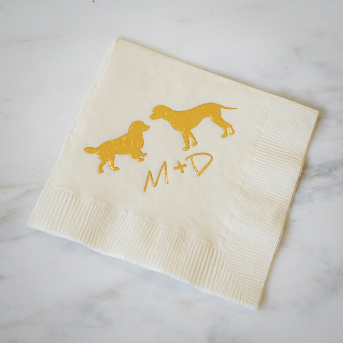 Dog Cocktail Napkins Dog Lover Wedding Decor Pet Wedding Etsy