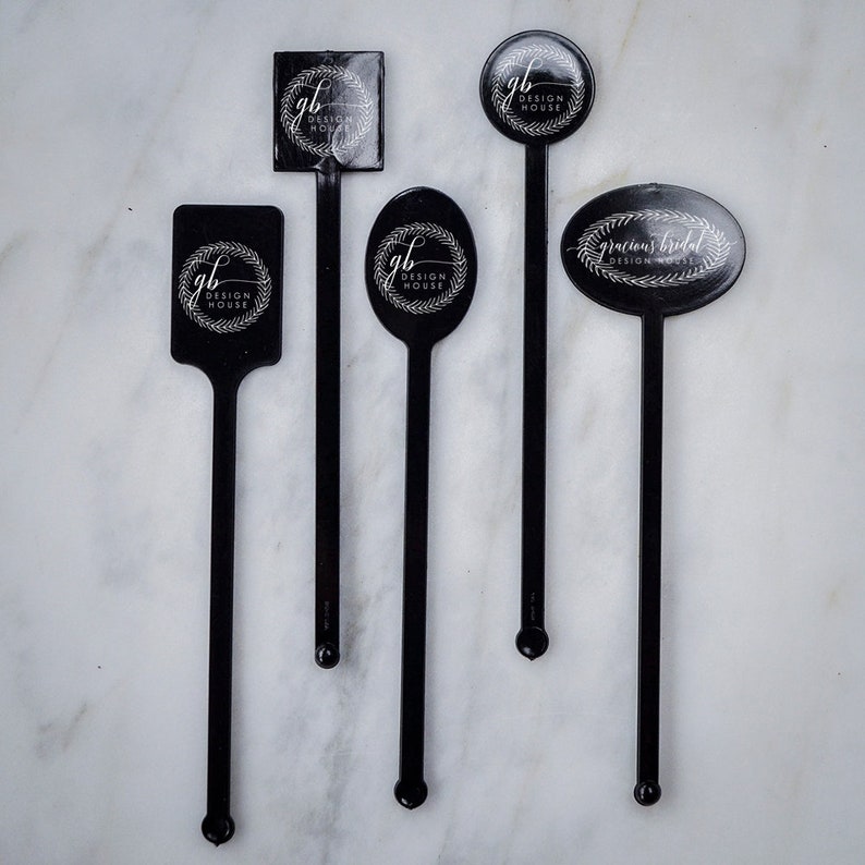 Personalized Script Plastic Swizzle Sticks Custom Cocktail Etsy