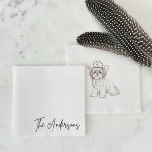 Custom Linen Like Wedding Napkins, Personalized Party Cocktail Napkins, Linun Beverage Napkins, Wedding Bar Napkins, Cocktail Hour Napkins