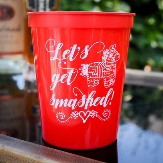 Personalized Fiesta Wedding Stadium Cups, 16oz, Mexico Wedding