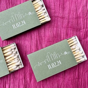 Custom Wedding Matchboxes, Personalized After Party Matchboxes, Custom Wedding Favors, Matchbox Wedding Favor, Foil Printed Matches