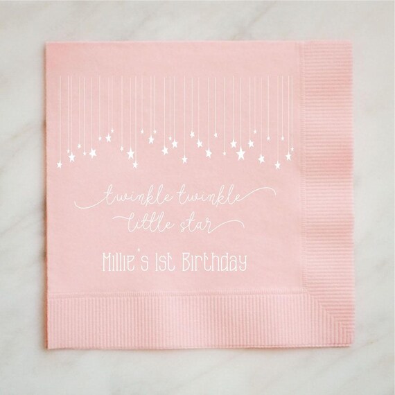 Personalized First Birthday Napkins Custom Baby S 1st Etsy