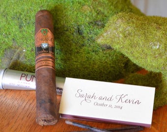 Large Cigar and Candle Personalized Custom Matches, Large Custom Wedding Matchboxes, Personalized Wedding Favors