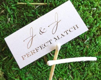 Personalized "Perfect Match" Match Boxes, Custom Wedding Favor, Personalized Wedding Matches, Printed Party Favor Matches