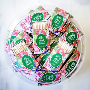 Full Color Matchboxes, Monogrammed Wedding Matches, Custom Printed Colorful Matches, Personalized Sparkler Matches, Cigar Bar, Party Favors