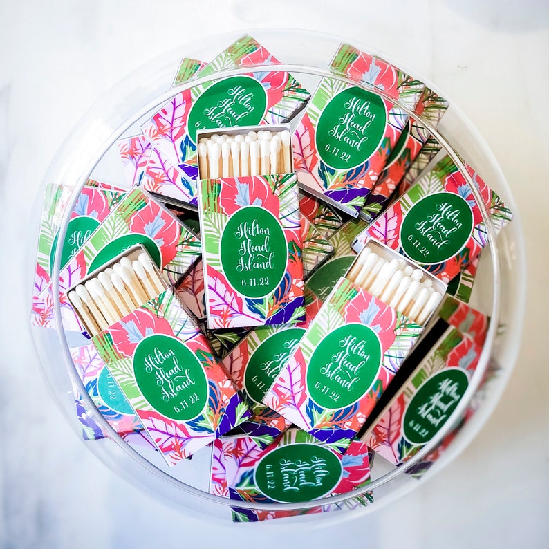 Full Color Matchboxes Monogrammed Custom Matches Full Color Etsy