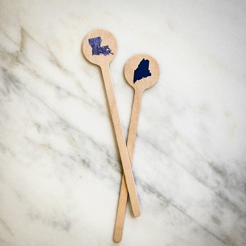 Drunk on Love Wooden Stir Sticks, Personalized Drink Stirrers, Custom Wedding Cocktail Stirrers, Custom Wedding Swizzle Sticks, Stir Sticks image 6