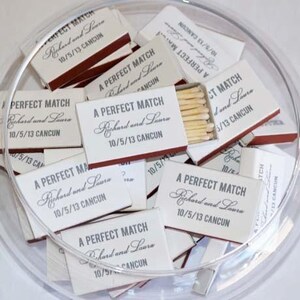 A Perfect Match - Personalized Matches, Custom Wedding Matches, Personalized Wedding Favor, Foil Printed Matchboxes
