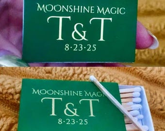 Custom Premium Wedding Matches, Personalized Matchboxes, Wedding Matchboxes, Custom Sparkler Send Off Matches, Premium Event Matchbox Favors