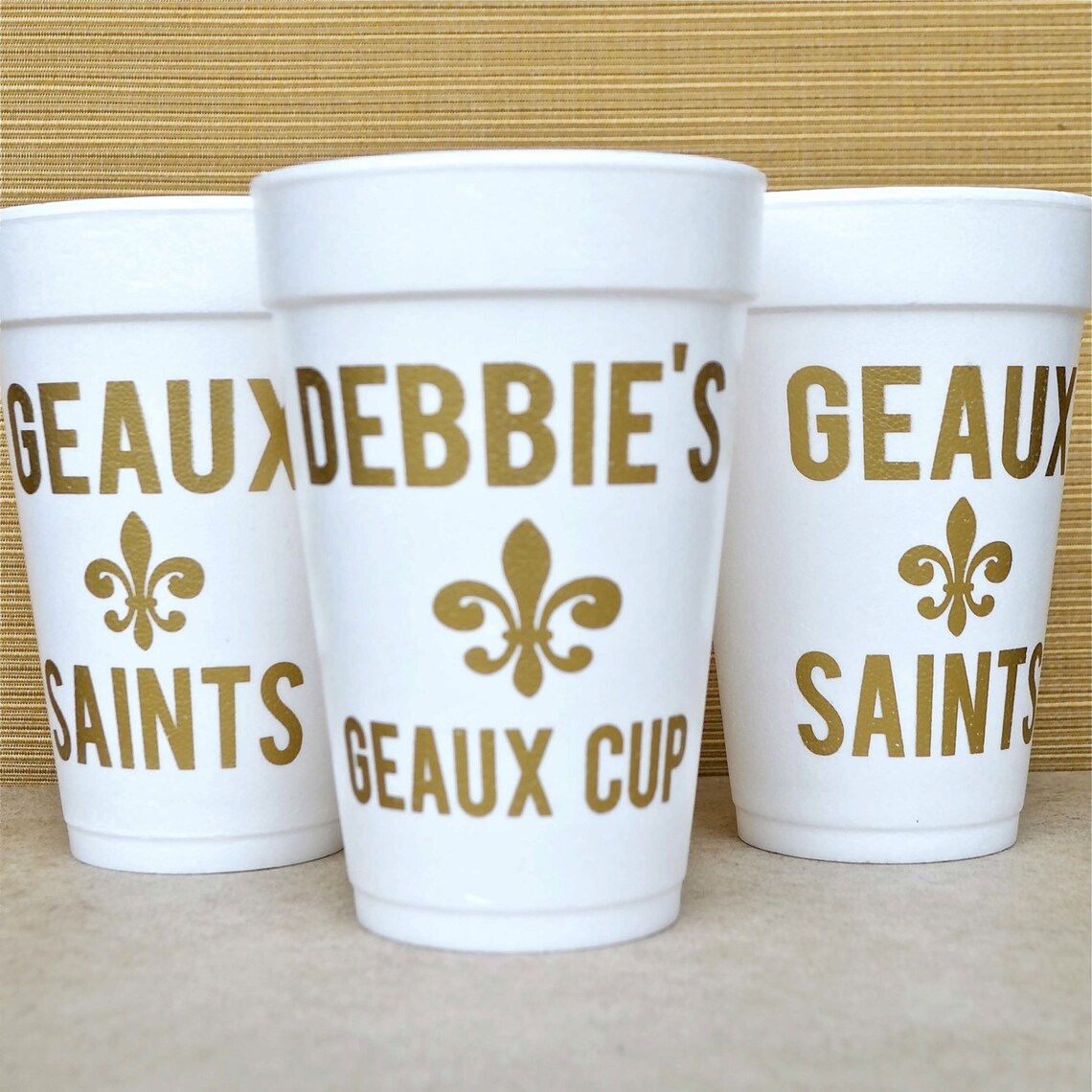 Southern Styrofoam Party Cups Geaux Foam Cups New Orleans Etsy