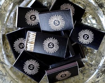 Monogrammed Wedding Matches, Personalized Wedding Matches, Custom Matchbook Wedding Monogram Favors, Custom Printed Matches, GB-M-50A