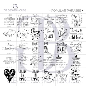 a large set of handwritten phrases in black and white