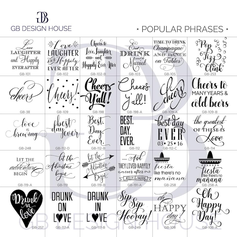 a large set of handwritten phrases in black and white