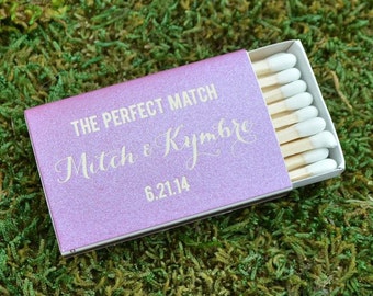 The Perfect Match - Custom Matches, Personalized Wedding Matchboxes, Printed Bar Matches, Custom Wedding Favors,