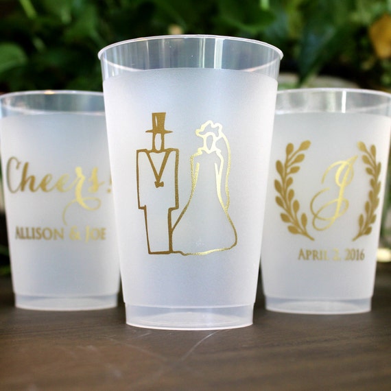 Bride and Groom Shatterproof Wedding Cups, Plastic Party Cups, Frost Flex Cups, Cheers Monogrammed Cups, Shatterproof Cups, Plastic Cups Bride and Groom Shatterproof Wedding Cups, Plastic Party Cups, Frost Flex Cups, Cheers Monogrammed Cups, Shatterproof Cups, Plastic Cups