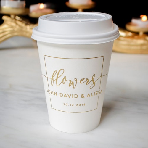Custom Paper Coffee Cups, Company Logo Coffee Cups, Paper Cups, Paper Party  Cups, Wedding Cups, Personalized Cups, Coffee Bar, Hot Chocolate - Etsy