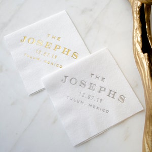 Personalized White Linen-Like Napkins, Printed Wedding Napkins, Custom Linun Cocktail Napkins, Beverage Napkins, Rehearsal Dinner Decor