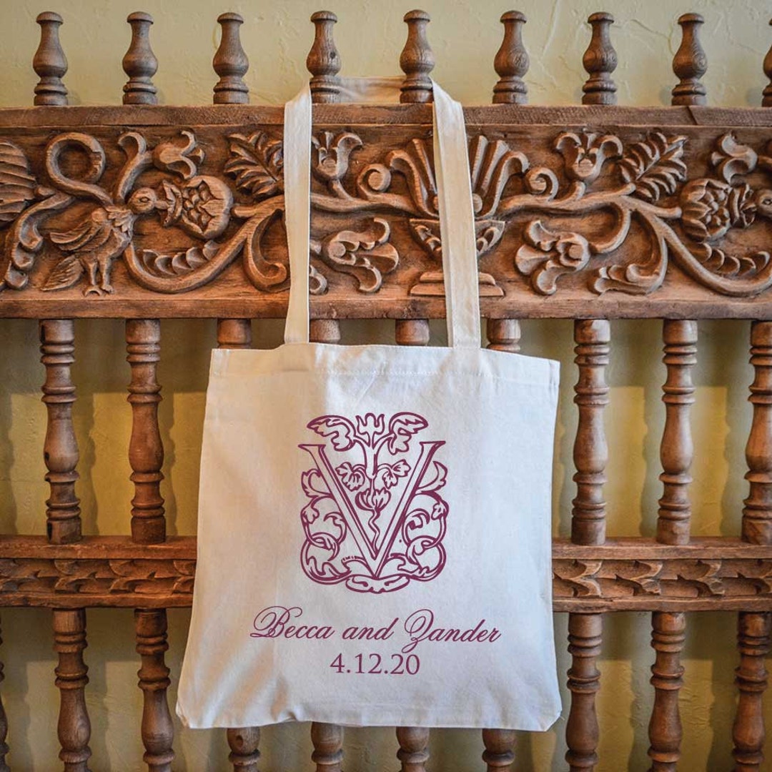 Personalized Canvas Tote Bag, Custom Wedding Tote Bags, Custom Printed ...