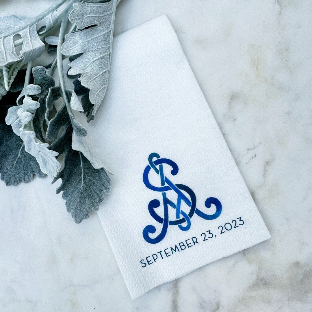 Custom Full Color Linenlike Guest Towels, Custom Linun Guest Towels