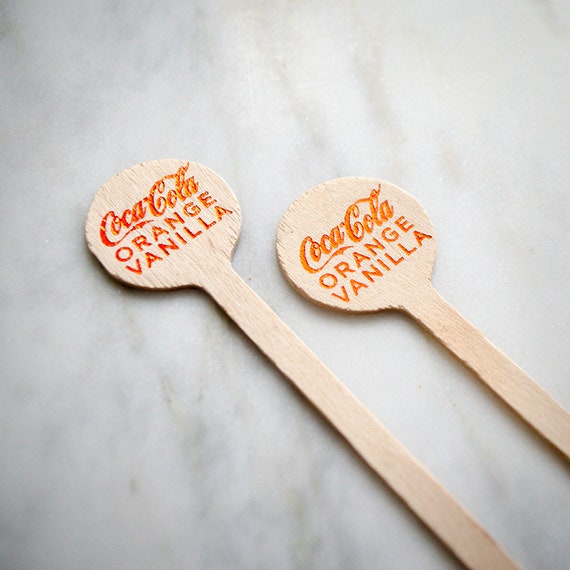 Custom Circle Monogram Wood Stir Sticks - GB Design House