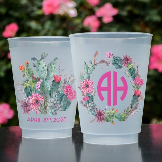 Full Color Shatterproof Cups, Frosted Full Color Printed Party Cups,  Wedding Cups, Full Color Favors, 16 Oz Frost Flex Cups, Party Cups - Etsy
