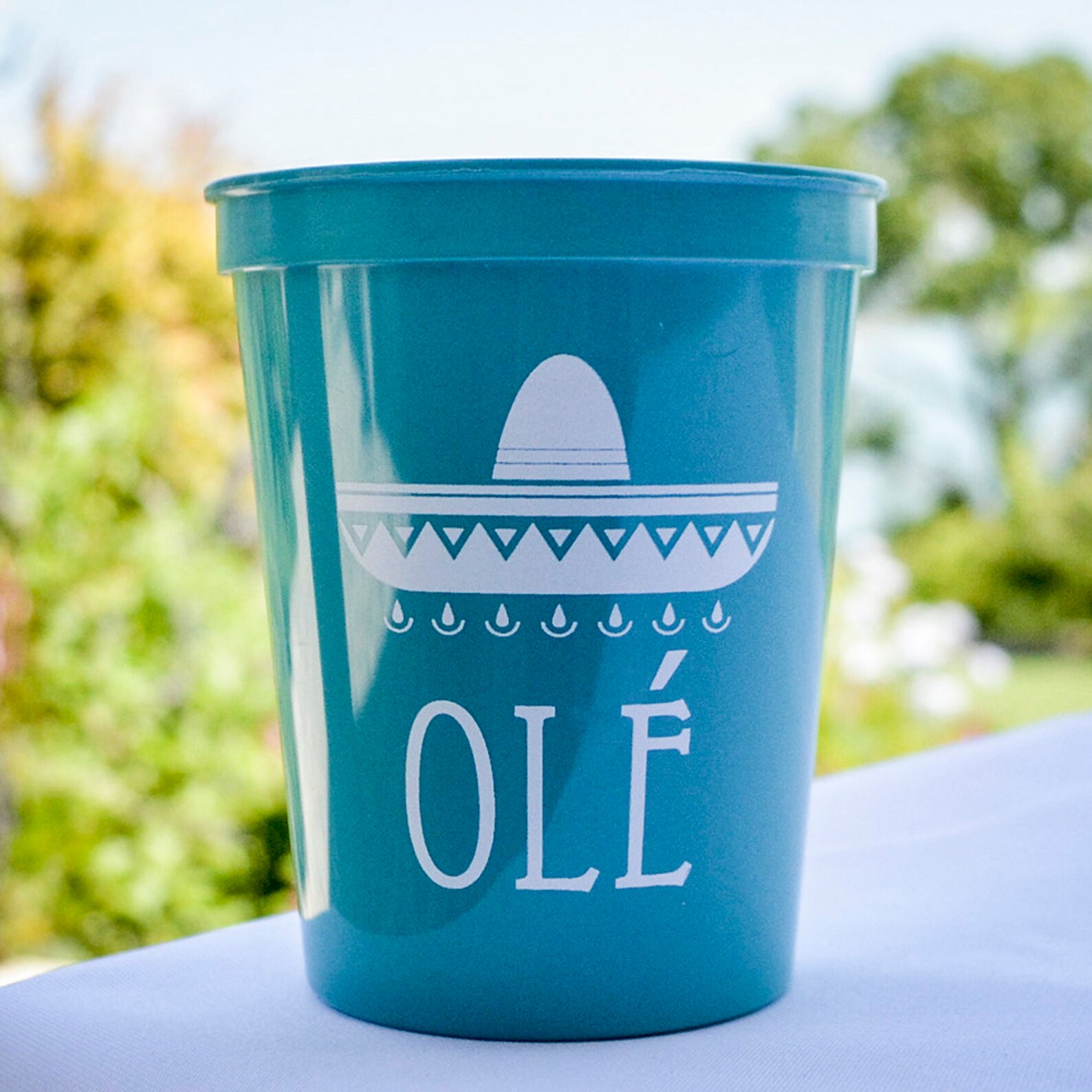 Blue Party Cups Blue Wedding Favors Taco 'bout A Party Etsy