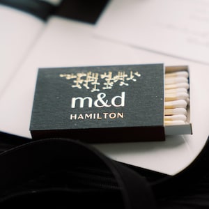 Custom Artwork Premium Wedding Matches, Custom Gold Foil Matchboxes, Sparkler Send Off Matchboxes, Wedding Favor Matchboxes, Party Favors