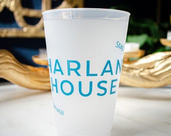 Custom Housewarming Party Cups, Personalized Shatterproof Plastic Cups, Printed Party Favors, Pool Party, Beach House Cups, Lake House Cups