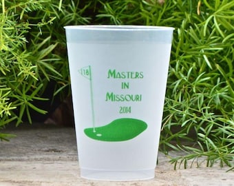 Custom Golf Printed Shatterproof Party Cups, Personalized Frost Flex Cups, Personalized Wedding Favors, Custom Shatterproof Party Favors