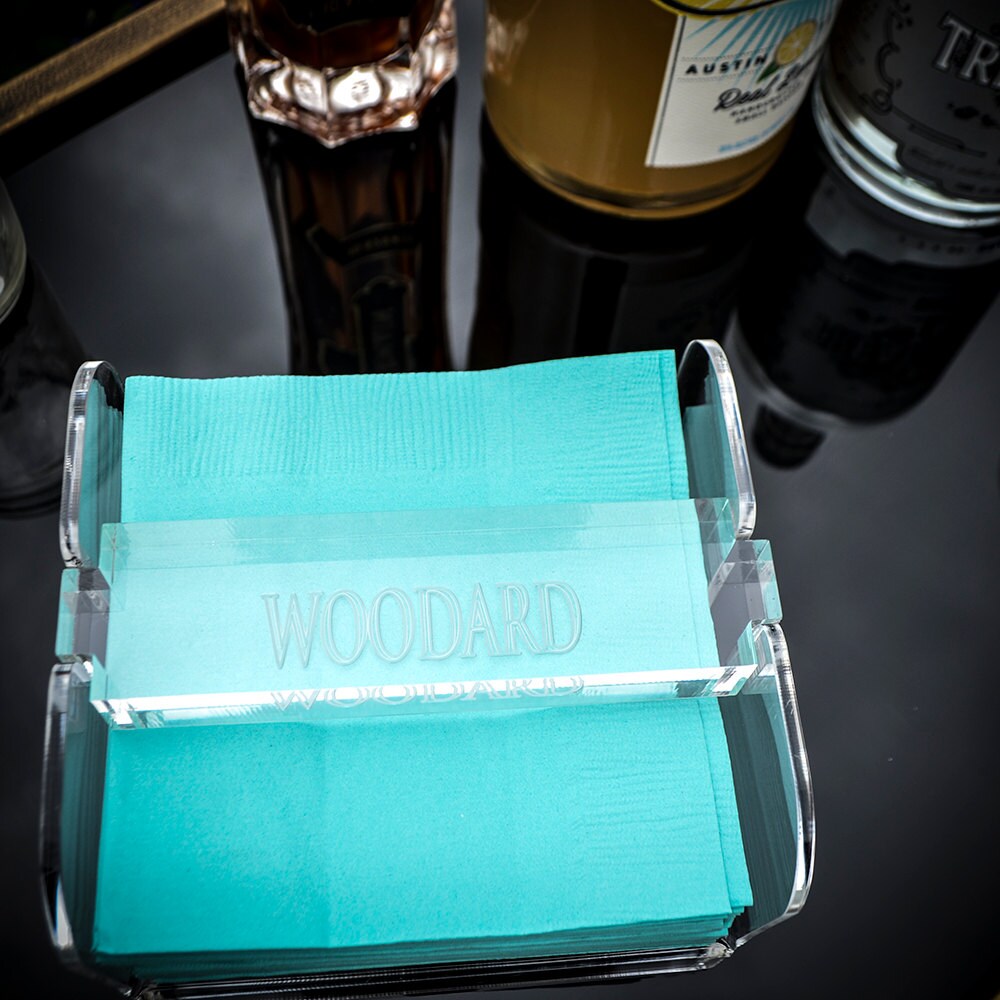 Engraved Acrylic Napkin Holder Personalized Acrylic Napkin Etsy