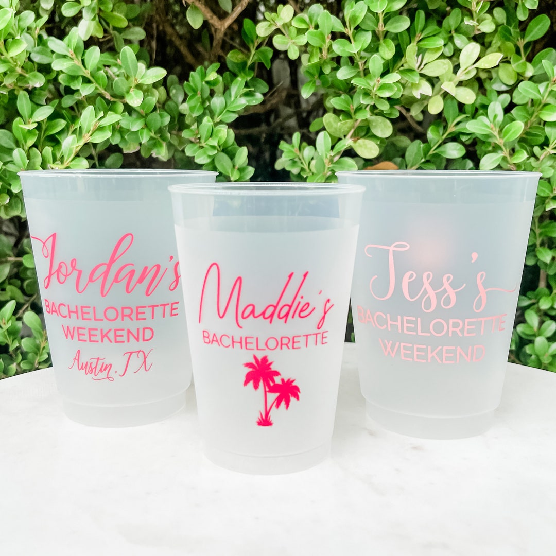 Bachelorette Frostflex Party Cup Favors, Frost Flex Cups, Bachelorette