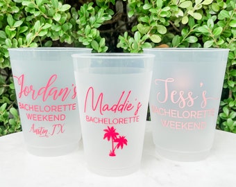 Bachelorette Frost-Flex Party Cup Favors, Frost Flex Cups, Bachelorette Cups,  Personalized Party Favors, Frosted Party Cups, Printed Cups